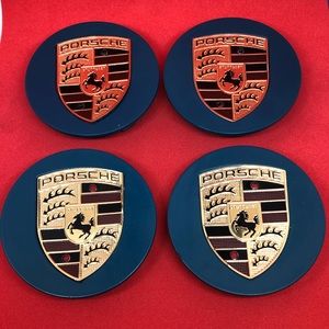 COPY - 4 Porsche center cap 76 mm custom made new